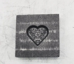 Molde de grafito lingote 3D - corazón pequeño con diseño - Imagen 1 de 3