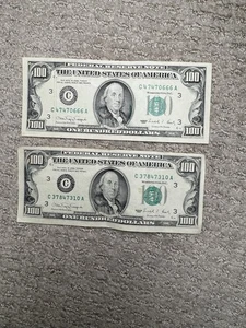 Series 1990 US One Hundred Dollar Bill $100 Philadelphia c Small Face - Picture 1 of 2