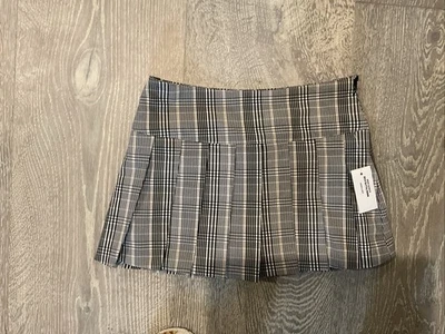 Tillys RSQ Girls Houndstooth Black And White Skirt Skort Size Medium  - Image 1 of 4