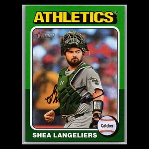 2024 Topps Heritage High Number - #538 Shea Langeliers Green Border - Athletics - Picture 1 of 2