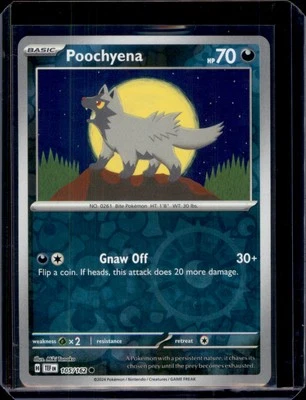 Poochyena SV05: Temporal Forces Pokémon 105/162 Reverse Holo NM+ - Image 1 of 2