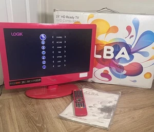 Pink Logik L24HEDP15 24” Full HD LED TV/DVD Combi Freeview Telecomando Boxato FUNZIONANTE - Foto 1 di 12