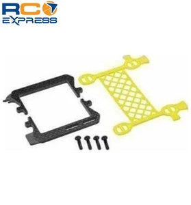 JConcepts B6.3 Carbon Logo Cargo Net Battery Brace Yellow JCO22989 - Picture 1 of 1