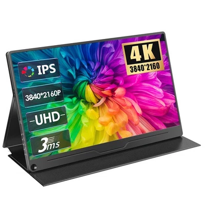 UPERFECT 15,6" IPS Monitor 4K UHD USB C HDMI Monitor Portable Gaming Screen - Bild 1 von 4