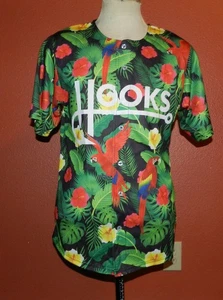 MiLB Corpus Christi Hooks Men's SGA Giveaway Green Tropical Parrot Jersey Medium - Picture 1 of 7