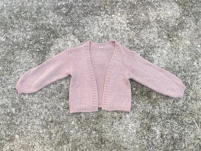 STEM Girls Pink Chunky Knit Open Front Cardigan Sweater – Size 8 - Image 1 of 3