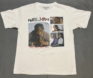 Poetic Justice T-Shirt Tupac Medium weiß Rap Tee 90s Hip Hop Grafik - Bild 1 von 7