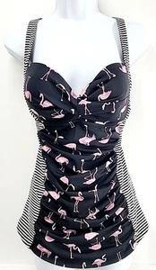 Sujetador Tankini Tankini 12/L Torrid 0 Flamingos con Tiras Laterales Acanaladas Convertibles - Imagen 1 de 17