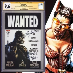 CGC 9.6 SS Wanted #1 signed by Mark Millar, JG Jones & Paul Mounts 2003 - Picture 1 of 2