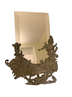 Espejo tocador antiguo ornamentado arte victoriano noveua Foto 1 de 4