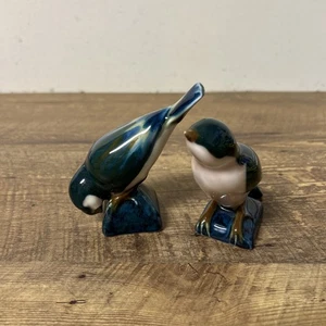 Seltene 1930 französische Porzellan Limoges Camille Tharaud 2 Vögel Figuren Spatzen - Bild 1 von 12