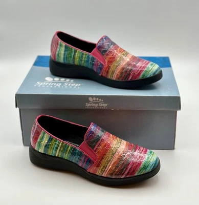 Zapato de Trabajo de Enfermería Spring Step Skitelz Profesional Arco Iris Talla 6 M Antideslizante Foto 1 de 4