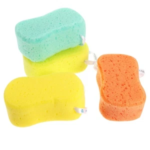  4 Pcs Exfoliating Loofah Bath Sponge Pads Pack Natural Spa Scrubber Shower - Picture 1 of 12