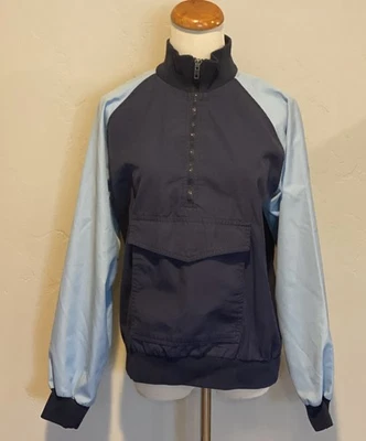 Ski Summit 1/4 Zip Pullover Powder Shirt Jacket Blue Kangaroo Pocket Medium  - Image 1 of 4