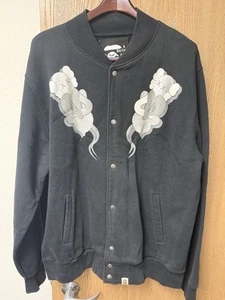 BAPE × KAWS Bendy BAPE STA sweat varsity jacket NIGO A Bathing Ape Size XL 2005 - Picture 1 of 7