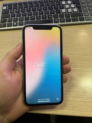 SMARTPHONE APPLE IPHONE XR 128GB IOS ORIGINAL bianco DISPLAY CREPATO FUNZIONANTE - Immagine 1 di 4