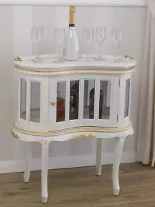 Hausbar Coloniale nierenförmig Flaschenregal Vitrine Venezianischer Barock St... - Bild 1 von 4