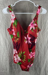 Maxine of Hollywood Damen Mehrfarbig Blumenmuster Einteiler Badeanzug Gr. 16 - Bild 1 von 18