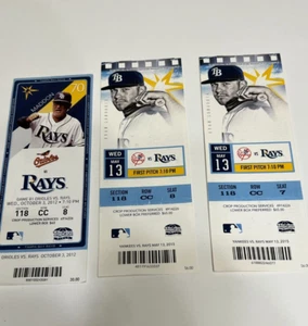 TAMPA BAY RAYS BASEBALL MLB- 2012/2015 TICKETS FLORIDA - Picture 1 of 3