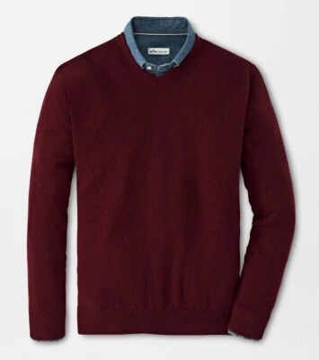 НОВЫЙ PETER MILLAR ГОЛЬФ L/S CROWN НАСЛЕДИЯ КАШЕМИР V-ОБРАЗНЫМ ВЫРЕЗОМ СВИТЕР, СРЕДНИЙ, ОСЕНЬ - Изображение 1 из 2