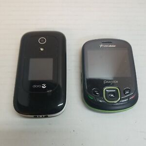 Lot of (2) Cell Phones; Pantech & Doro; Parts Only