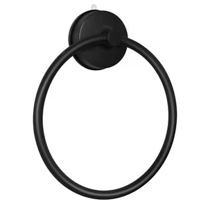 Suction Cup Towel Ring Matte Black Hand Towel Holder For Bathroom Stainless Stee - Picture 1 of 7