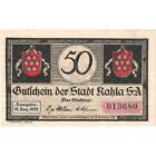 [#329322] Billet, Allemagne, Kahla, 50 Pfennig, personnage, 1921, 1921-08-15, SP