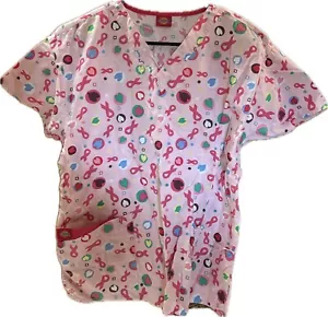 Dickies Hope Breast Cancer Awareness pink Scrubs size M Warriors in Pink - Picture 1 of 3
