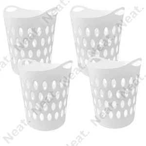 Cesta de lavandería de plástico liviana flexible grande diseño de orificio mango lateral - Imagen 1 de 20