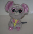 Ty Beanie Boos Squeaker The 6 Mouse Glitter Eyes Gray Stuffed Plush Toy