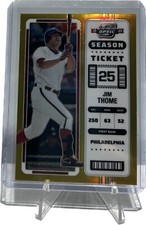 2023 Panini Chronicles Jim Thome Season Ticket GOLD 1/10 #1