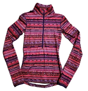 Womens Nike Pro 1/2 Zip Jacket XS Purple Dri Fit Performance Pullover Thumbholes - Picture 1 of 9