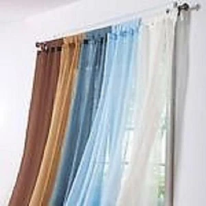 SINGLE SLOT TOP VOILE PANELS-VARIOUS COLOURS 48"TO 90" - Picture 1 of 1
