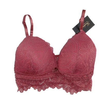 Bralette de encaje Finley Frederick's Of Hollywood para mujer talla mediana cedro polvoriento Foto 1 de 4