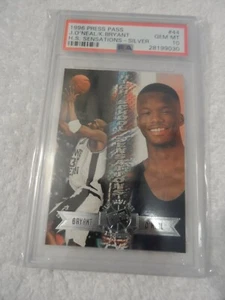 1996 Kobe Bryant Rookie Jermaine O'Neal Press Pass SILVER #44 RC PSA 10 - Picture 1 of 2