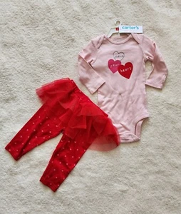 New baby girl 2pc Valentine's Day Stole Your Heart Bodysuit & Leggings Set - Picture 1 of 2