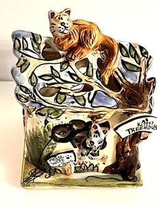 Blue Sky Kitty’s Treehouse 2002 Heather Goldminc Tealight with Under Plate - Picture 1 of 21