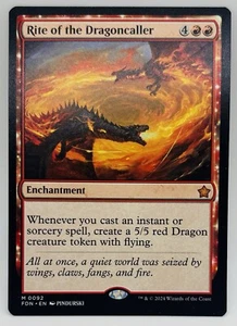 MTG Rite Of The Dragoncaller Mtg Foundations  Regular - Picture 1 of 1