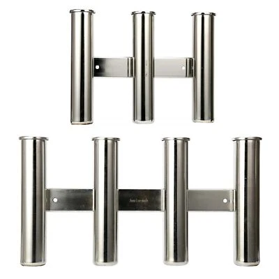AMARINE MADE 3/4 Tube Fishing Rod Rack 316 Stainless Steel Boat Fishing Rod Pod Pole Holder