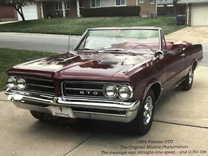 1964 PONTIAC GTO gerahmtes Foto DRUCK Männerhöhle Marimba rote Wandgalerie 16 x 20 - Bild 1 von 6