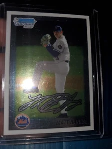 MATT HARVEY 2010 BOWMAN CHROME🍎METS🍎 ROOKIE #BDPP84🔥FACSIMILE AUTO⚾️FREE SHIP - Picture 1 of 3