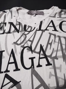 Camiseta manga corta BALENCIAGA para hombre cuello redondo 100 % algodón (L) LOGO COMPLETO - Imagen 1 de 6