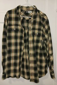 LRG Limited Group Research Herren Grün Kariert Langarm Knopf Flanell Gr. XL - Bild 1 von 14