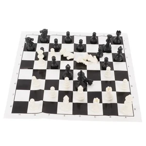(Black White)Chess Set International Standard Chess Game Set W/ ChessboarD SC - Picture 1 of 12
