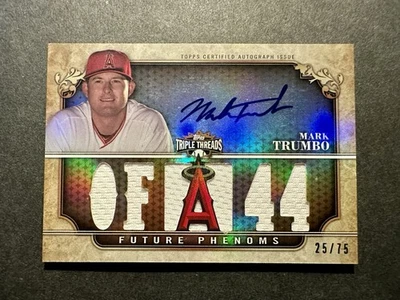 2013 Topps Triple Threads Future Phenoms Sepia /75 Mark Trumbo #135 Auto Angels - Image 1 of 2