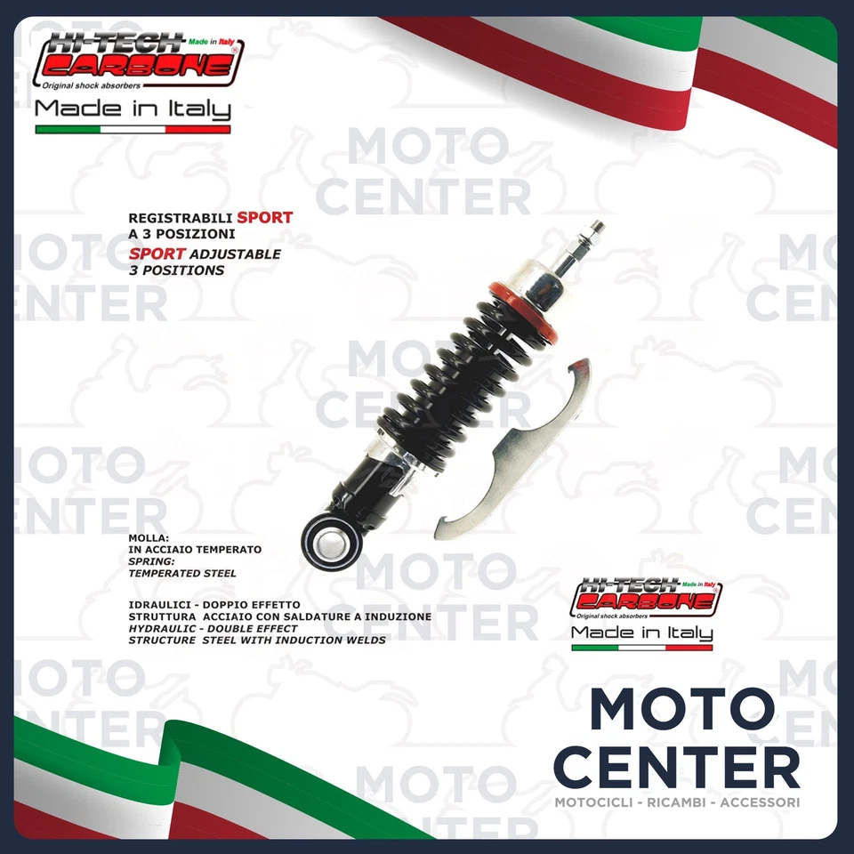 Amortisseur Avant CARBONE Sport Noir Réglable PIAGGIO VESPA 50 R N L - Photo 1/1