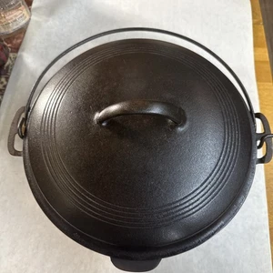 Horno holandés de hierro fundido vintage Wagner Ware Sidney 0 1269 A manejado con tapa - Imagen 1 de 11