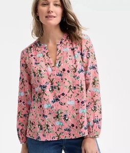 Top Style & Co Algodón Gasa Estampado Cuello Dividido, Estampado Floral Talla XL - Imagen 1 de 13