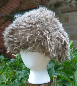 Vintage Italian Dyed Lamb Fur Winter Hat Cap Made in Italy 9" Opening Small S - Picture 1 of 7
