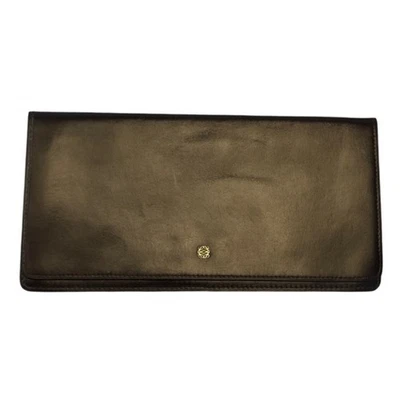 Бумажник Loewe металлический коричневый кожаный бумажник тонкий с анаграммой логотипом тихий роскошный - Изображение 1 из 4